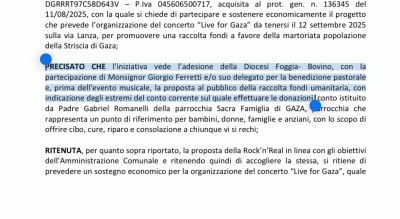 live-for-gaza-la-diocesi-di-foggia-bovino-prende-le-distanze-Cronaca