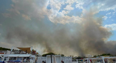 peschici incendio spiaggia