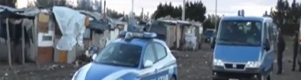 ..polizia campo rom stornara
