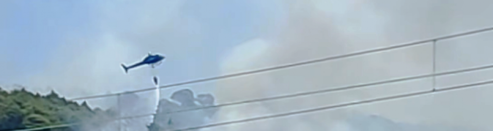 ..incendio pineta marzini elicottero