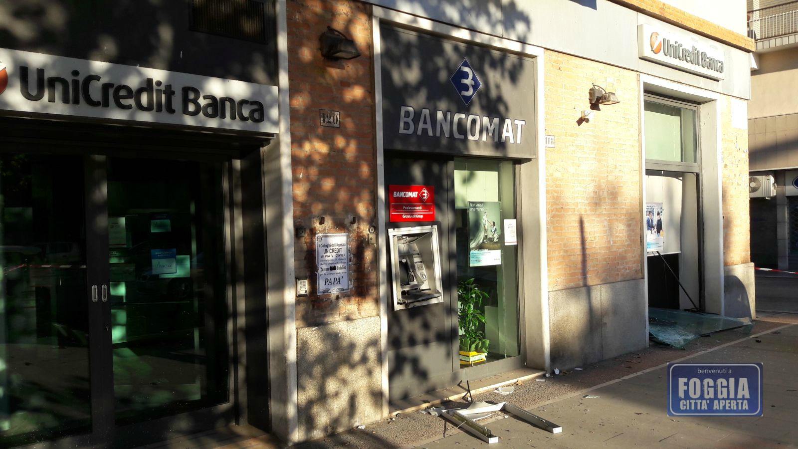 Foggia Assalto Bancomat Unicredit Filiale Corso Roma Bomba