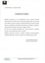 building company comunicato